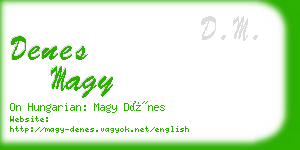 denes magy business card